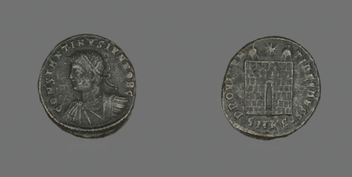 Coin Portraying Emperor Constantine I, 307-337 AD. Creator: Unknown.