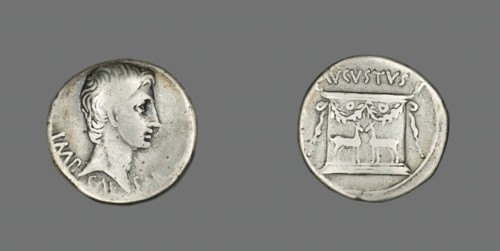 Cistophoric Tetradrachm (Coin) Portraying Emperor Augustus, about 25 BCE. Creator: Unknown.