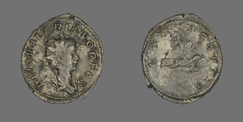 Antoninianus (Coin) Portraying Emperor Valerian II, 259. Creator: Unknown.