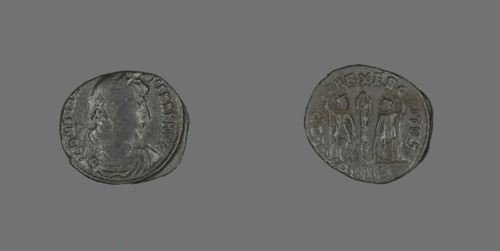 Coin Portraying Emperor Constantine I, 336-337 AD. Creator: Unknown.