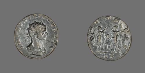 Antoninianus (Coin) Portraying Emperor Aurelian, 270-275. Creators: Unknown, Aurelian.