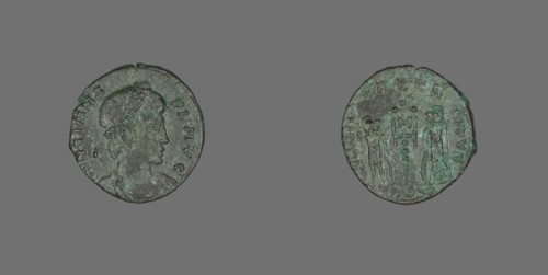 Coin Portraying Emperor Constans, after April 340. Creator: Unknown.