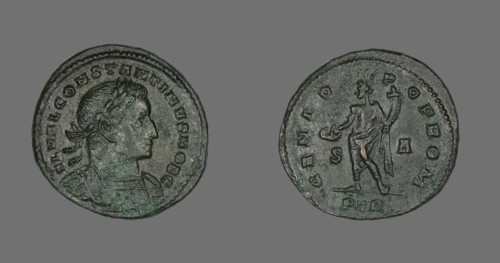 Coin Portraying Emperor Constantine I, 307-337 AD. Creator: Unknown.