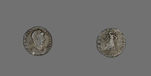 Coin Portraying Emperor Gratian, 367-375. Creator: Unknown.