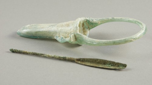 Cosmetic Container and Applicator, 4th century. Creator: Unknown.