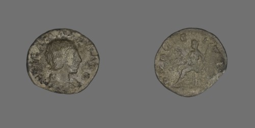 Denarius (Coin) Portraying Julia Maesa, 223. Creator: Unknown.