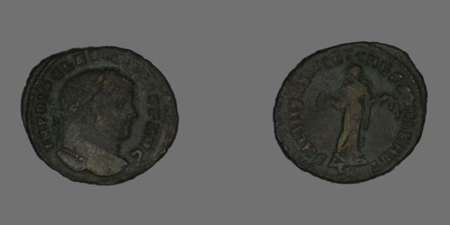 Follis (Coin) Portraying Emperor Diocletian, 298-299. Creator: Unknown.
