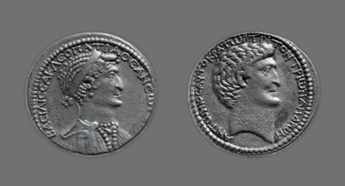 Tetradrachm (Coin) Portraying Queen Cleopatra VII, 37-33 BCE, issued by Mark Antony. Creator: Unknown.