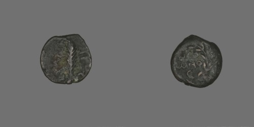 Coin Depicting a Palm Branch, 58-59, Procurator-Antonius Felix (Nero's reign). Creator: Unknown.