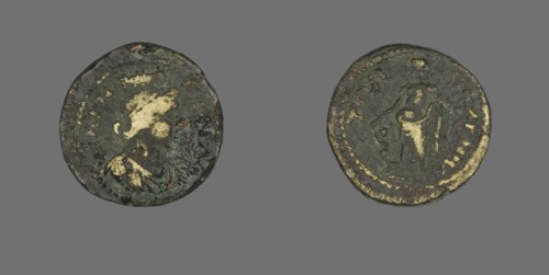Coin Depicting the Goddess Tyche, (238-244 ?). Creator: Unknown.
