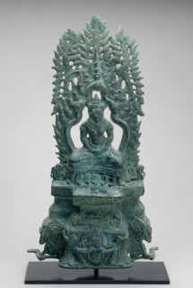 Altarpiece with Seated Buddha, Angkor period, late 12th/early 13th century. Creator: Unknown.