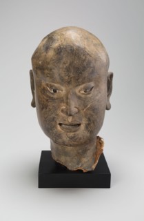 Head of a Luohan, Northern Song, Liao, or Jin dynasty, c. 11th century. Creator: Unknown.