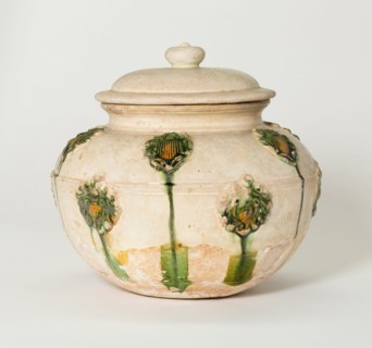 Covered Jar with Medallions, Tang dynasty (618-906). Creator: Unknown.
