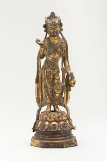 White-Robed Guanyin (Avalokiteshvara) in "Thrice-Bent" Pose..., Sui dynasty, early 7th century. Creator: Unknown.
