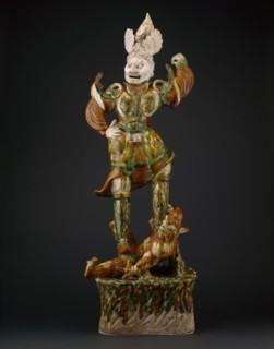 Armored Guardian King (Tianwang) Trampling Demon, Tang dynasty, first half of 8th century. Creator: Unknown.