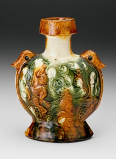 Pilgrim Flask, Tang dynasty (618-907 A.D.), first half of 8th century. Creator: Unknown.