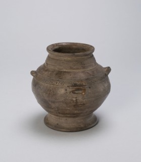 Jar with Grooved Bands and Loop Handles, Shang dynasty, 12th-11th century B.C. Creator: Unknown.