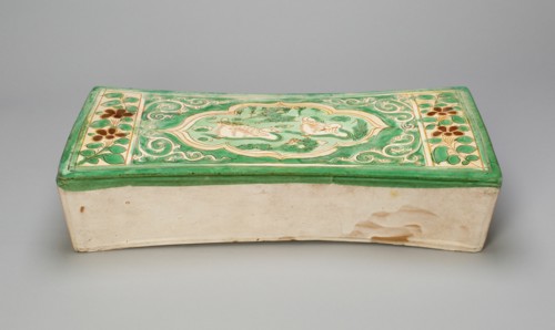 Rectangular Pillow with Mandarin Ducks in a Lily Pond, Jin dynasty, late 12th/13th century. Creator: Unknown.