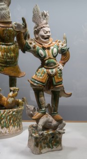 Armored Guardian King (Tianwang) Trampling Demon, Tang dynasty, 1st half of 8th century. Creator: Unknown.