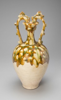 Dragon-Handled Amphora, Tang dynasty, (A.D. 618-907), 1st half of 8th century. Creator: Unknown.