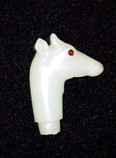 Knife Hilt with Deer-Head Pommel, , 18th century. Creator: Unknown.