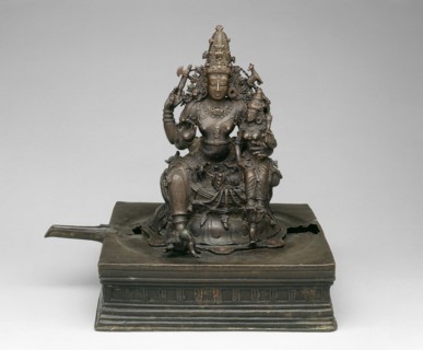God Shiva Seated with His Consort Parvati, 14th century. Creator: Unknown.