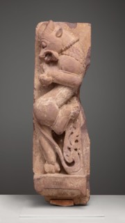 Rampant Mythical Lions (Vyala), 8th/9th century. Creator: Unknown.