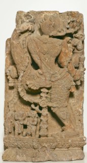 God Vishnu Measures the Universe in Three Strides (Trivikrama), About 12th century. Creator: Unknown.