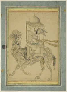 Angel (Peri) Riding a Composite Camel, c. 1700. Creator: Unknown.