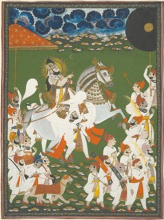 Maharana Bhim Singh in Procession, c. 1820. Creator: Unknown.