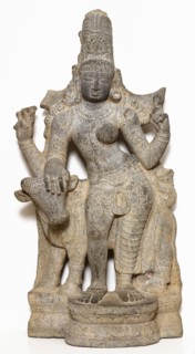 God Shiva as Lord Who Is Half-Male, Half-Female (Ardhanarishvara), 14th century. Creator: Unknown.