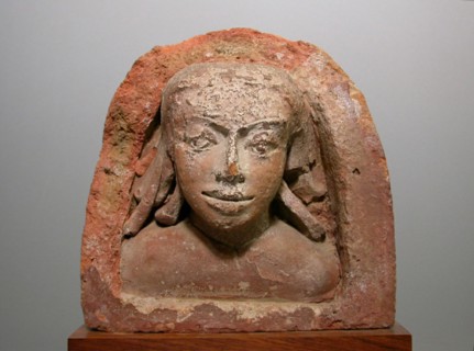 Male Bust with Rolling Curls, Gupta period, 4th/5th century. Creator: Unknown.