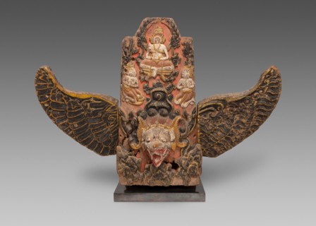 God Vishnu Riding His Mount, Garuda, 19th century. Creator: Unknown.
