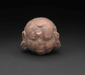 Head from a Figurine of a Child, 14th/15th century. Creator: Unknown.