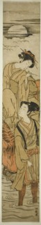 Crossing a River on a Moonlit Night, c. 1775. Creator: Isoda Koryusai.