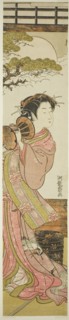 Courtesan Playing a Hand Drum, c. 1775. Creator: Isoda Koryusai.