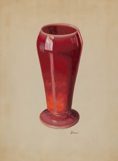 Vase (Opaque Glass), c. 1936. Creator: Robert Stewart.