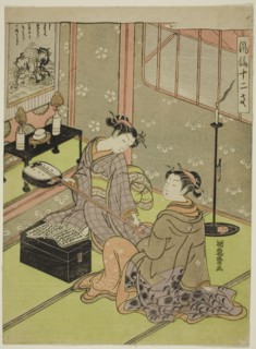 Snake, from the series "Fashionable Twelve Signs of the Zodiac (Furyu juni shi)", c. 1770/72. Creator: Isoda Koryusai.