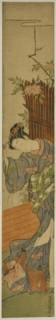 Young Woman with Pet Monkey, c. 1770. Creator: Isoda Koryusai.