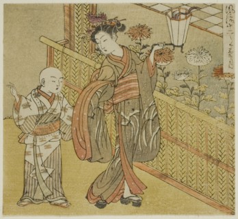 The Ninth Month (Kikuzuki), from the series "Fashionable Twelve Months (Furyu..., c. 1770/72. Creator: Isoda Koryusai.