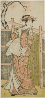 The Actor Sawamura Sojuro III as the Spirit of the Courtesan Takao in the Play Takao..., c. 1787. Creator: Katsukawa Shunko.