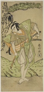 The Actor Otani Hiroemon III as Osada no Zenjo Kagemune in the Play Izu-goyomi Shibai..., c1772. Creator: Katsukawa Shunko.