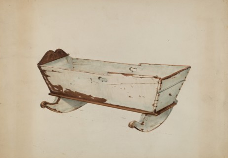 Wooden Cradle, c. 1938. Creator: Arthur Stewart.