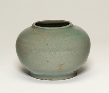 Globular Jar with Stylized Peonies, Korea, Goryeo dynasty (918-1392), early 11th century. Creator: Unknown.