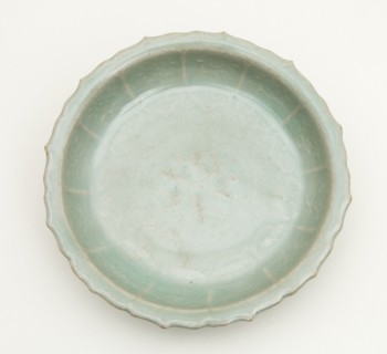Foliate and Lobed Dish with Floral Sprays, South Korea, Goryeo dynasty (918-1392), 12th century. Creator: Unknown.