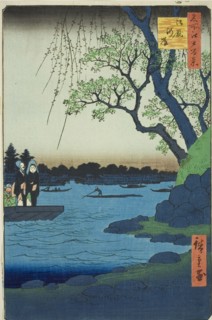 Oumayagashi, from the series "One Hundred Famous Views of Edo (Meisho Edo hyakkei)", 1857. Creator: Ando Hiroshige.