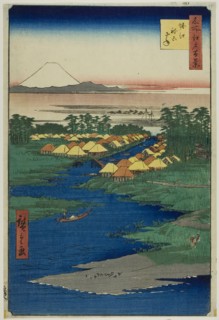 Horie and Nekozane, from the series "One Hundred Famous Views of Edo (Meisho Edo hyakkei)”, 1856. Creator: Ando Hiroshige.