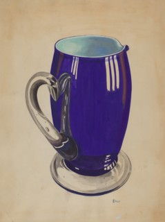 Cobalt Pitcher, 1935/1942. Creator: Robert Stewart.