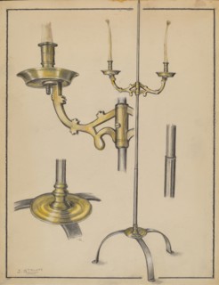 Candlestand, c. 1936. Creator: Jack Staloff.