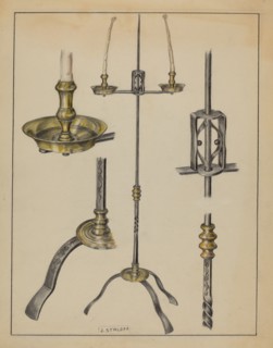 Candlestand, c. 1936. Creator: Jack Staloff.